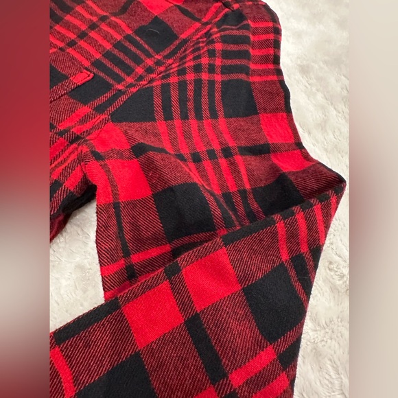 123 VINTAGE RE-MASTERED Ramones Red Black Plaid Flannel Button Down Shirt - Picture 4 of 8